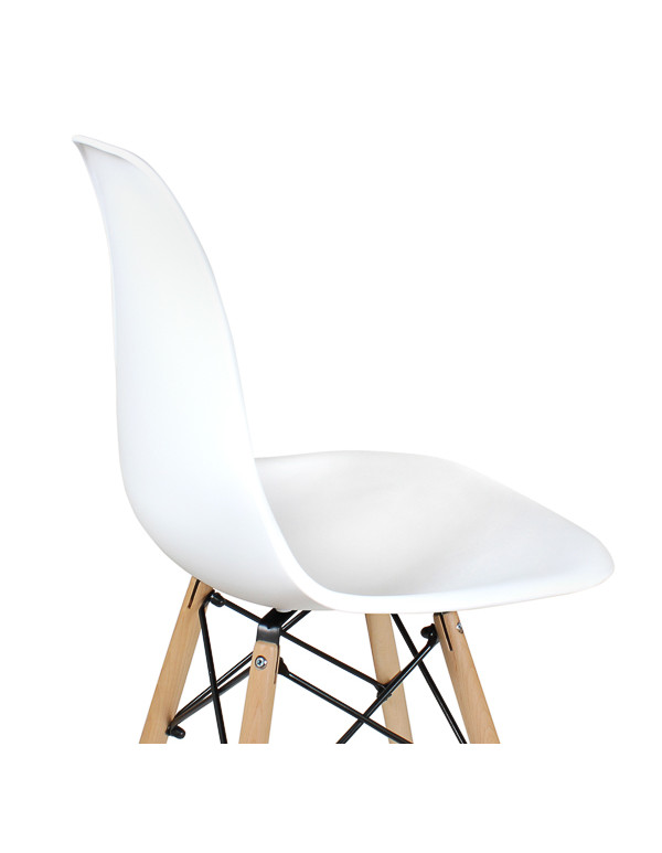 Стул обеденный EAMES DSW WX-503, пластик белый